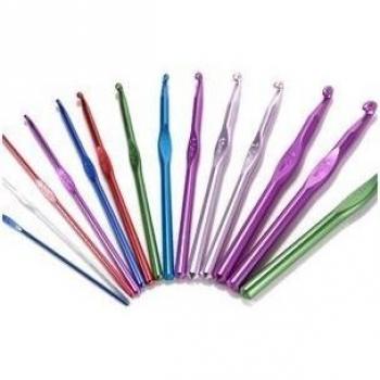 Set 14 Agujas de Ganchillo de Aluminio para tejer