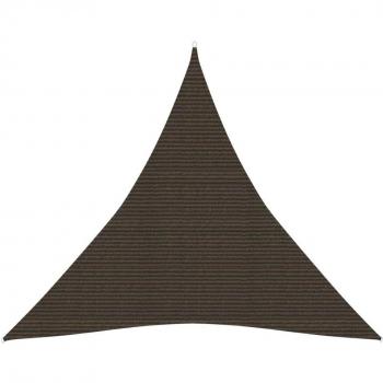 Toldo de Vela HDPE Marrón 160 g/m² Triangular 4x4x4 m