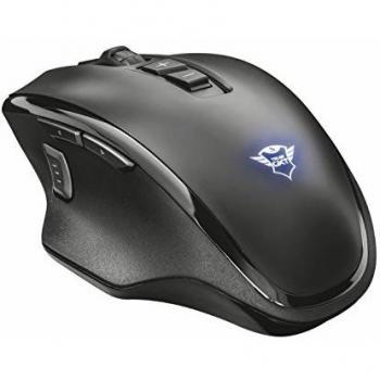 Trust Gaming GXT 140 Manx - Ratón Gaming inalámbrico Iluminado con batería Recargable, Negro