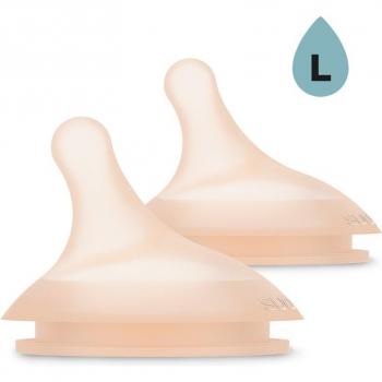 Suavinex Zero Zero Silicone Baby Bottle Teat, Large Dense Flow, 6 Months+, 2 Pack