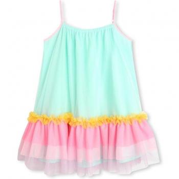 Vestido de bebé niña de tirantes con volantes Billieblush Azul