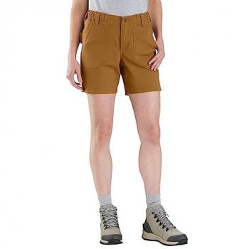 Carhartt Pantalones Cortos de Trabajo de Lona para Damas Rugged Flex Relaxed Fit - Marrón (2XL 3XL)