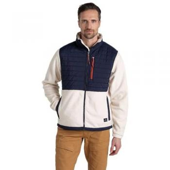 Craghoppers Men's Montadale Insulated Hybrid Fleece Jacket 2XL Ecru/Blue