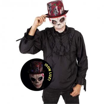 Sombrero de Copa Skulls & Roses con Luz