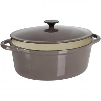 Crealys 513357 - Cocotte ovalada hierro fundido 4 litros