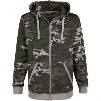 Black Premium by EMP Mask of Sanity Sudadera Capucha con Cremallera Camuflaje 4XL