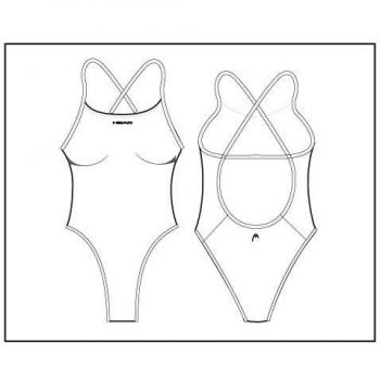 HEAD - 45226142WH/392 : Bañador mujer espalda abierta TROPIC BYTE Lady