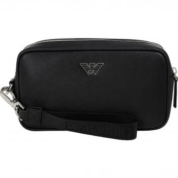 Emporio Armani - Neceser de hombre efecto saffiano con logo