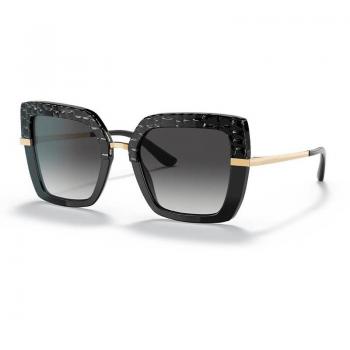 Dolce & Gabbana DG 4373 (32888G) Square Black Sunglasses for Women