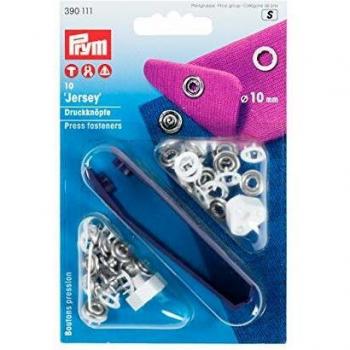 Prym Presiona El Botón, Plastic, Blanco, 10 mm, weiß, 10 Stück