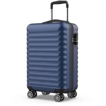 Maleta de Cabina Numada Upfly 20' ABS Rígida Azul Marino con 4 Ruedas Dobles 360° y Cierre de Combinación (53x33,5x22cm)