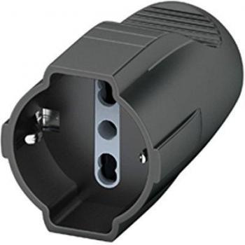 Presa Multistandard Bticino S2676TGE, 2P+T, 10/16A, Antracite, Universal Italiano/Tedesco