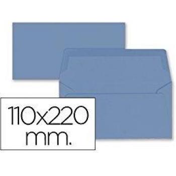 Liderpapel SB70 - Pack de 9 sobres, 110 x 220 mm, color azul oscuro