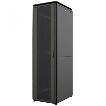 Armario Rack Independiente 42U Negro Logon RDL42U88BL - Dimensiones: 800mm x 800mm x 2053mm