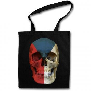 Urban Backwoods Classic Czechia Skull Flag Bolsas de la compra reutilizables