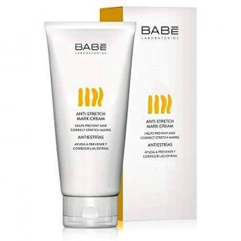 Laboratorios Babé - Crema Antiestrías 200 ml, Correctora, Reafirmante, Con Rosa de Mosqueta y Centella Asiatica, Estrías Adelgazamiento Embarazo y Pecho , Pubertad, Crema Postparto