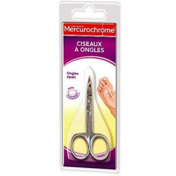 Mercurochrome Stainless Steel Nail Scissors for Thick and Hard Nails - Precision Cut, Easy to Handle