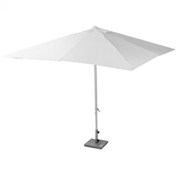 Sombrilla de Jardín Poste Central Blanco 2x3 m Altura 2,43 m Aluminio Modelo Michigan Sin Base