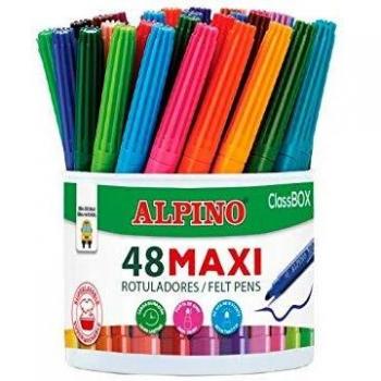 Alpino Economy pack bote 48 rotuladores gruesos Maxi