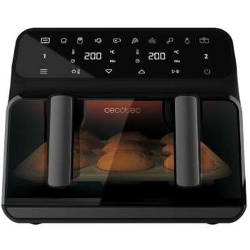 Freidora de Aire Sin Aceite 9L Cecofry Advance 9000 Window Plus, 2200W, Doble Cubeta 4.5L, Pared Divisoria, Temperatura Dual, Ventana de Visualización