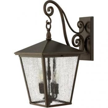 Elstead Trellis - Linterna de pared grande para exteriores de 4 luces, bronce regencia claro, IP44, E14