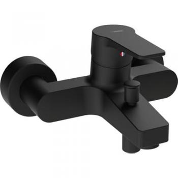 Mezclador de baño y ducha Hansa Hansatwist, con dispositivo de seguridad, proyección: 162 mm, color: negro mate