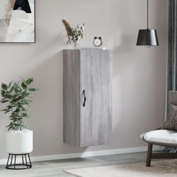 Gabinete de pared gris Sonoma 34,5x34x90 cm madera multicapa