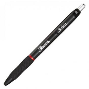 Bolígrafo retráctil Sharpie S-Gel, 0.7 mm, tinta roja