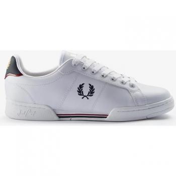 Fred Perry B721 Leather Sneakers White for Men with Side Logo