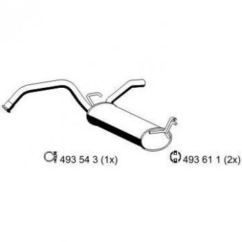 Silenciador trasero ERNST para Peugeot y Toyota, compatible con referencias 17430-0q013, 17430-0q012, 17430-0q010 y 685009
