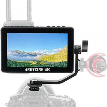 ANDYCINE A6 Pro 5.5'' Monitor de cámara con Pantalla táctil IPS de, Monitor de Campo de cámara DSLR Tipo C de 5 V 3D LUT IPS FHD1920x1080 Salida de Entrada HDMI 4K, Brazo de inclinación
