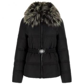 Guess Women's Black Short Belted Down Jacket