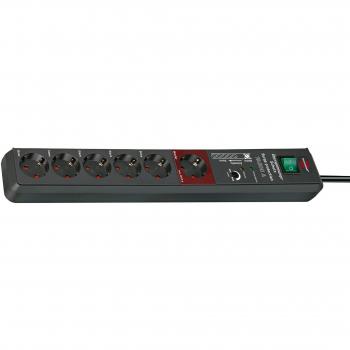 Regleta Brennenstuhl Secure-Tec 1159490966 con 5 Tomas Schuko, Protección contra Sobretensiones y Función Master/Slave