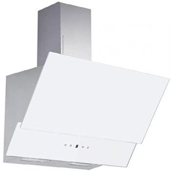 Campana Decorativa de Cristal Blanco Orbegozo con Motor de 230 W, Clase Energética A y Dimensiones 90 x 37,5 x 87-135 cm