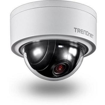 TRENDnet Indoor/Outdoor 3 MP Motorized PTZ Dome Network Camera, 4x Optical Zoom, 16x Digital Zoom, Autofocus, IP66 Housing, Free iOS and Android mobile apps, ONVIF Profile S, TV-IP420P
