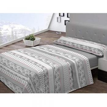 Pierre Cardin Juego sábanas coralina IZAL 90 cm. Gris, 100Percent_poliéster, Cama de 90