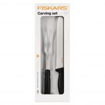 Fiskars 1016455 - Set de cuchillo y horquilla para trinchar