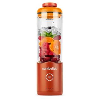 Batidora Portátil Nutribullet Flex 590ml - Naranja, Recargable USB-C, Tritura Hielo y Frutas Congeladas