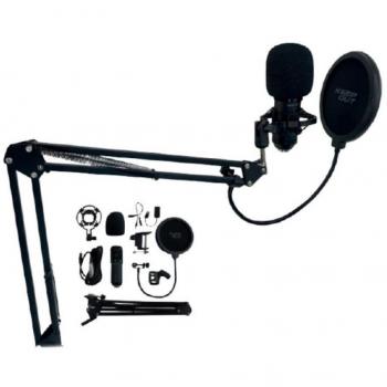 Keep Out XMICPROKIT Microfono Gaming de Condensador XLR Pro Kit Negro