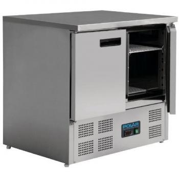 Mesa Refrigerada Compacta Polar 240L, 2 Puertas, Acero Inoxidable, 230V/155W, Temperatura de 2°C a 5°C