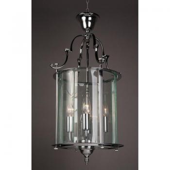 Farol Colgante Cromado Colchester 63 cm, 4 luces, interior