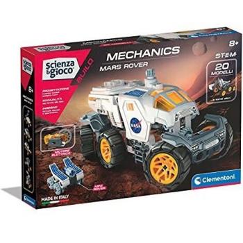 Clementoni - Ciencia Build-NASA Rover Marziano, Juego de construcción, Laboratorio mecánico, Juego científico para niños 8 años, Manual en Italiano, Multicolor, 19250