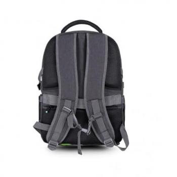 Mochila Heavee Eco-Consciente para Laptop de 14'' en rPET Reciclado - Gris y Negro