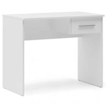 Mesa Escritorio Pequeña con Cajón 90x50x73cm Acabado Blanco