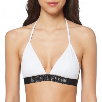 Calvin Klein Fixed Triangle-rp Top de Bikini, Blanco