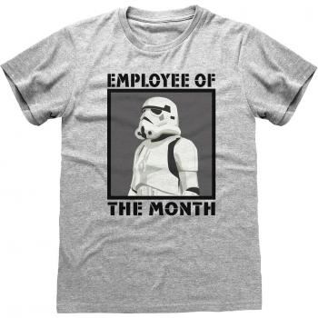 Camiseta Star Wars Trooper del Mes - Edición Especial Unisex en Gris Jaspeado Talla S