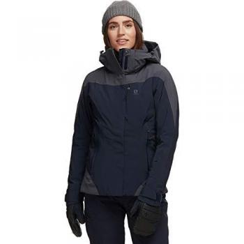 SALOMON Icerocket Jkt W Chaquetón con Capucha para esquí, Mezcla de sintéticos, Mujer, Azul/Gris