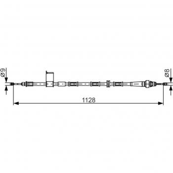 Cable de freno de mano BOSCH 1 987 482 363 Derecha