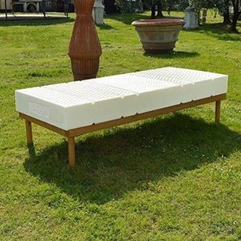 Luxor látex colchón H20 cm Desmontable, 100% látex a zonas antihumidite, Tissu Coolmax, grand lit 150x200