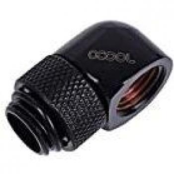 Alphacool 17217 HF L-connector G1/4 outer thread rotatable to G1/4 inner thread - Deep Black Water cooling Fittings